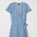 Patterned Wrap Dress Back